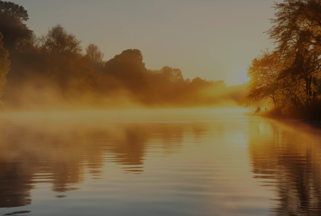 Background with mist and nature